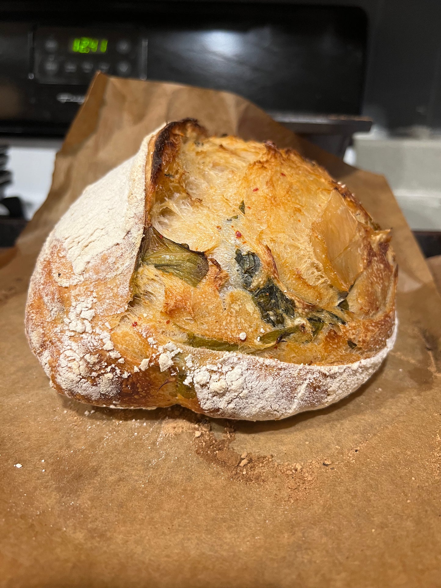 Kimchi Sourdough Bread Loaf